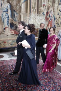 Olga Tokarczuk i Grzegorz Zygadło na kolacji w Pałacu Królewskim, Fot.Rex Features/East News