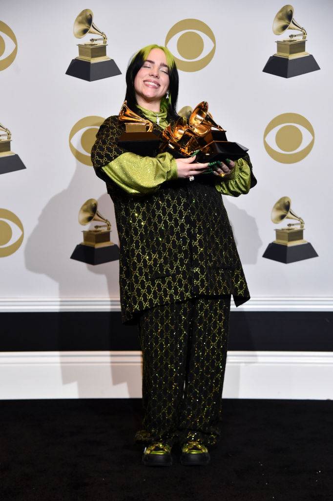 Billie Eilish w kreacji Gucci, Fot. Getty Images