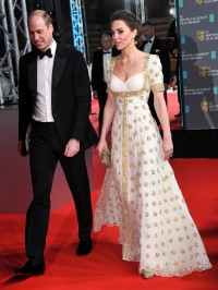Książę William i księżna Kate w sukni Alexander McQueen, fot. David Fisher/BAFTA/Shutterstock