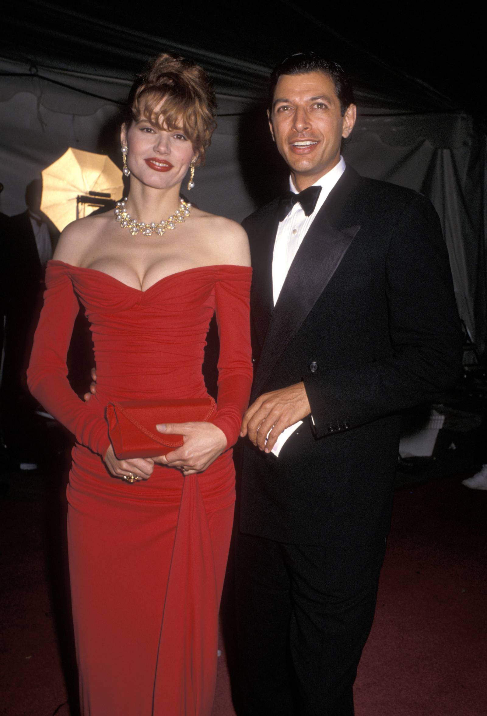 Geena Davis i Jeff Goldblum, 1990 rok, Fot. Getty Images