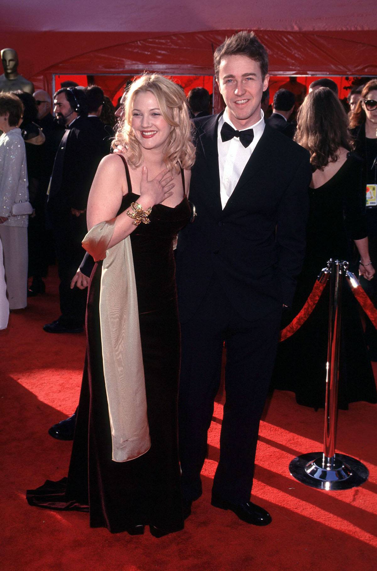 Drew Barrymore i Edward Norton, 1999 rok, Fot. Evan Agostini/ImageDirect 