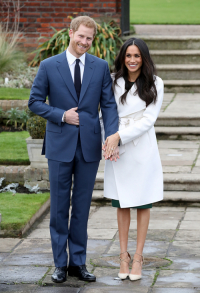 Ogłoszenie zaręczyn Meghan Markle i Księcia Harry'ego w 2017 roku, Fot. Getty Images