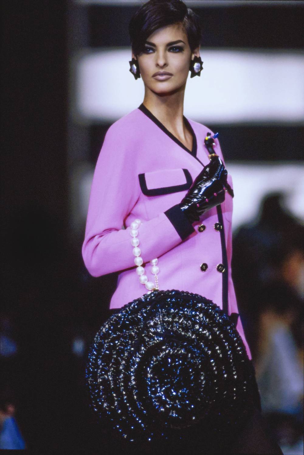 Na pokazie Chanel w 1991 roku , Fot. Getty Images