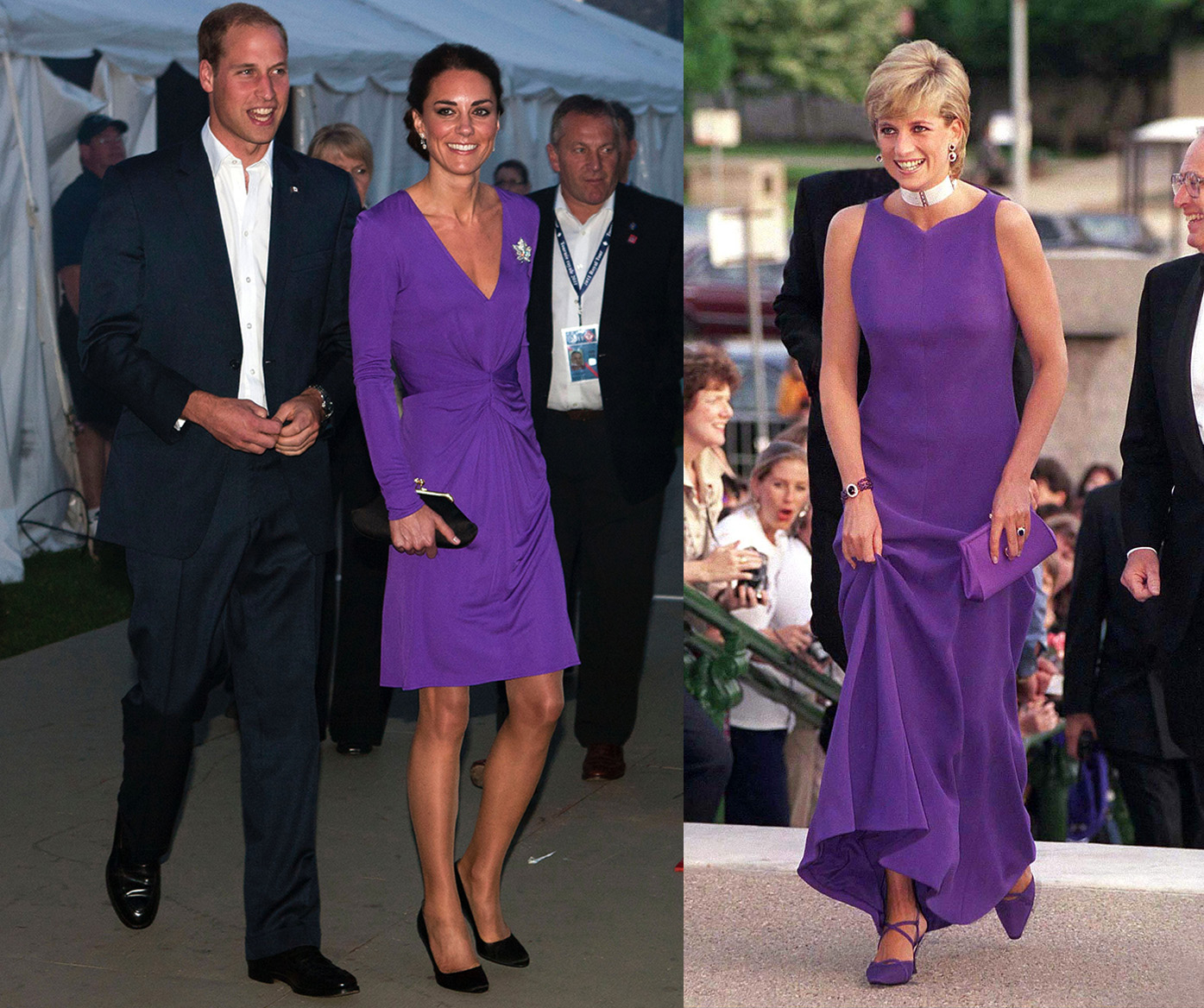 Księżna Cambridge w 2011 roku, Lady Diana w 1996 roku, Fot. Getty Images