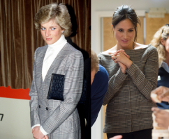 Lady Diana w 1988 roku, księżna Sussex w 2018 roku, Fot. Getty Images