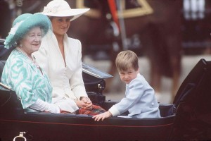 Królowa Matka, księżna Walii i książę William, 1987 , (Fot. Tim Graham Photo Library via Getty Images)