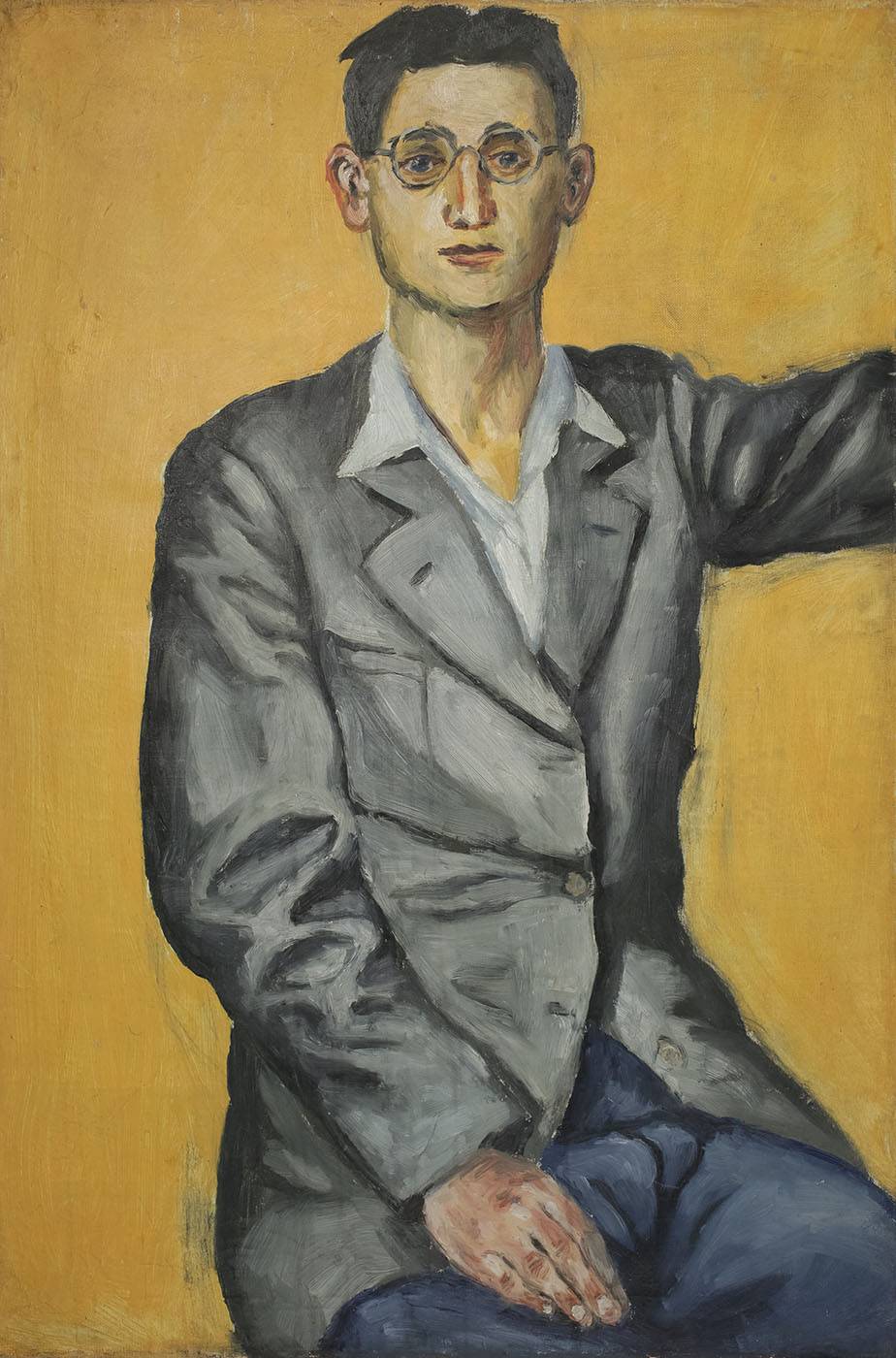 Andrzej Wróblewski_[Self-portrait on the Yellow Background]_1949_oil on canvas_92 × 62 cm_Starak Collection_Courtesy©Andrzej Wróblewski Foundation.jpg