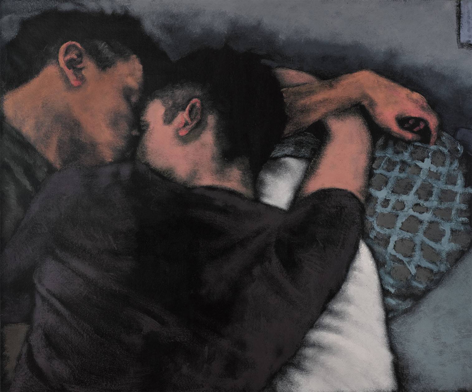 Obraz Grzegorza Pieniaka „Bez tytułu”, akryl
na płótnie, 153 x 183 cm
