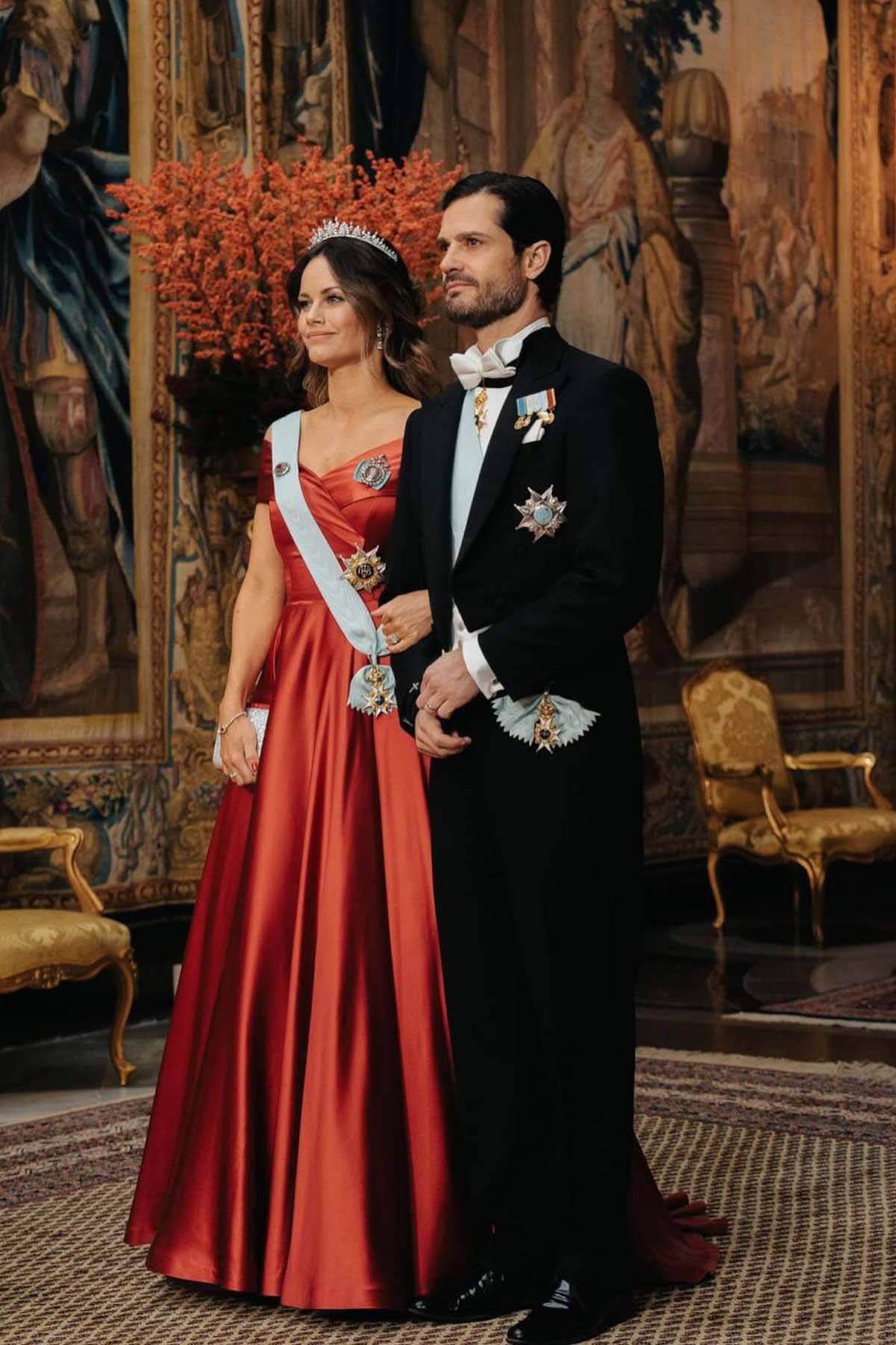 Księżna Zofia z księciem Karolem Filipem (Clément Morin/© Nobel Prize Outreach)