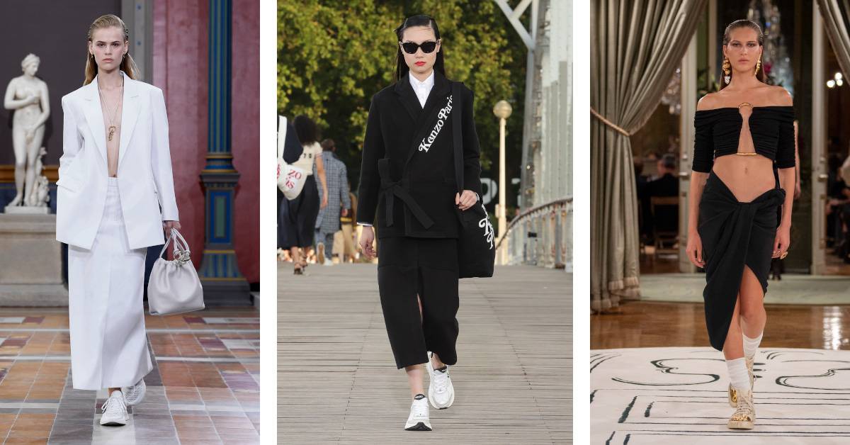 Valentino, Kenzo, Schiaparelli wiosna-lato 2024 (Fot. Launchmetrics Spotlight)