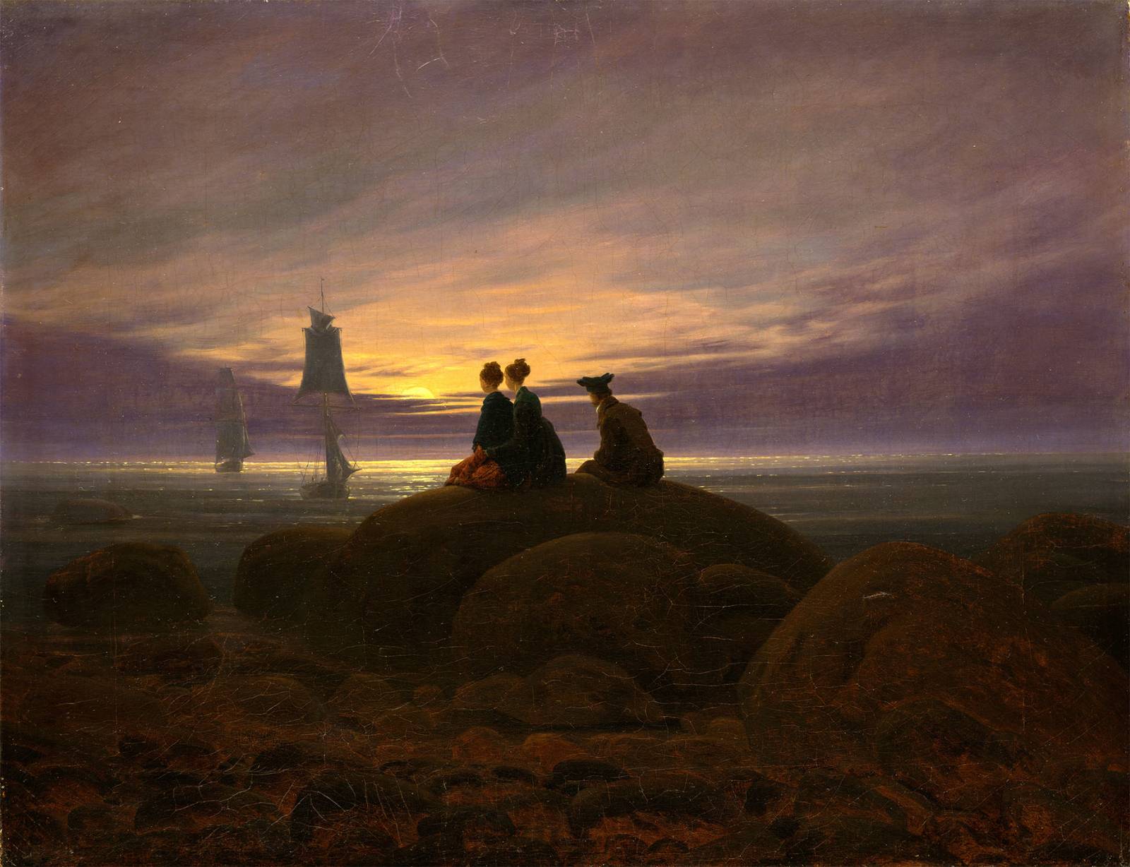 Caspar David Friedrich, Mondaufgang am Meer, 1822 (Museen zu Berlin, Nationalgalerie / fot. Jörg P. Anders)