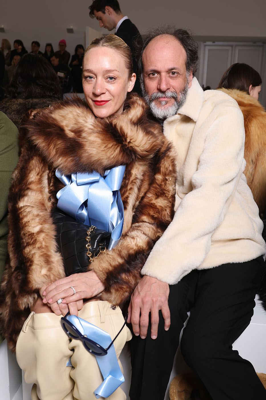 Chloë Sevigny i Luca Guadagnino na pokazie kolekcji Leowe w 2023 roku (Fot. Pascal Le Segretain/Getty Images for Loewe)