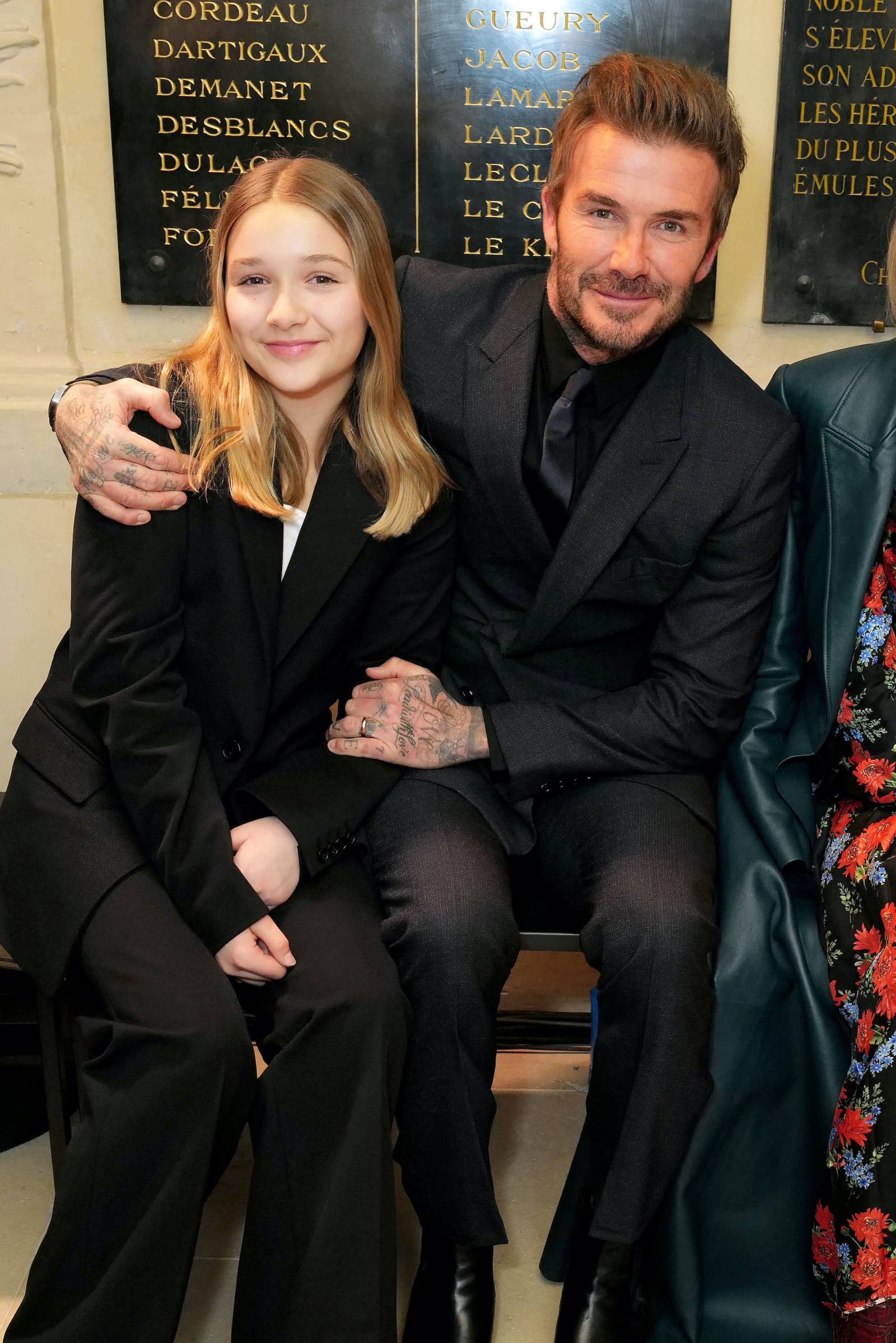 Harper Beckham z tatą Davidem (Fot. Getty Images)