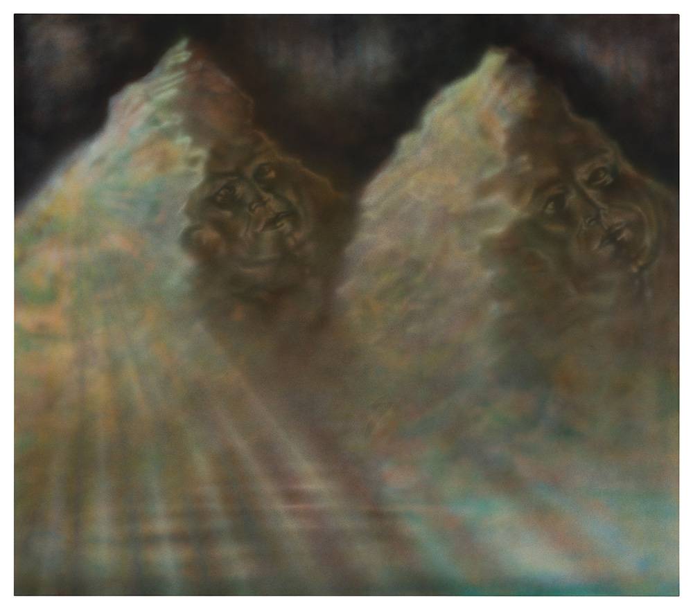 Veronika Hapchenko, two mountains, 2023, akryl i tusz na płótnie, 140 x 160 cm, Fot. dzięki uprzejmości artystki oraz Import Export