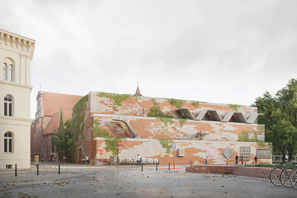 Projekt rozbudowy Muzeum Architektury, Michał Sikorski praconia TŁO