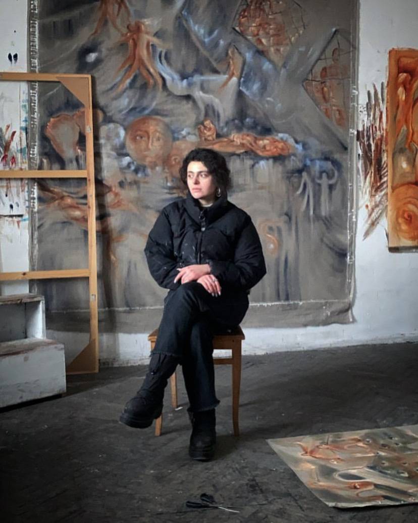 Sana Shahmuradova Tanska w swojej kijowskiej pracowni, fot. arch pryw.