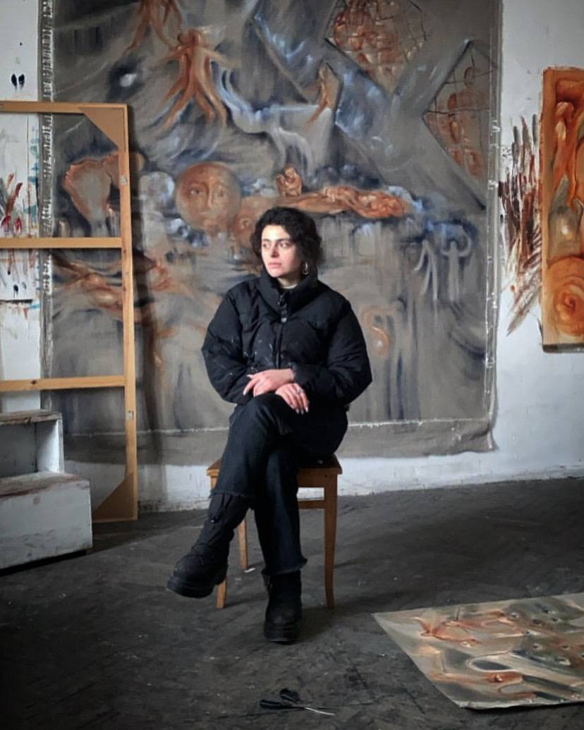 Sana Shahmuradova Tanska w swojej kijowskiej pracowni, fot. arch pryw.