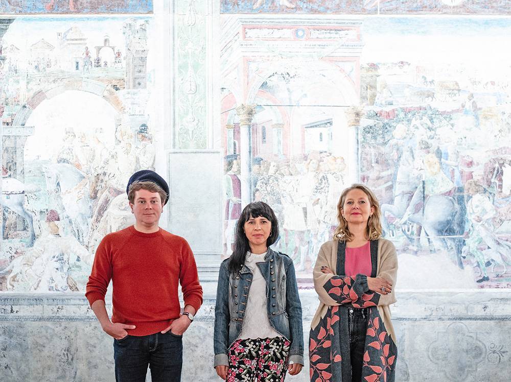 Wojciech Szymański, Małgorzata Mirga-Tas, Joanna Warsza, fot. Daniel Rumiancew