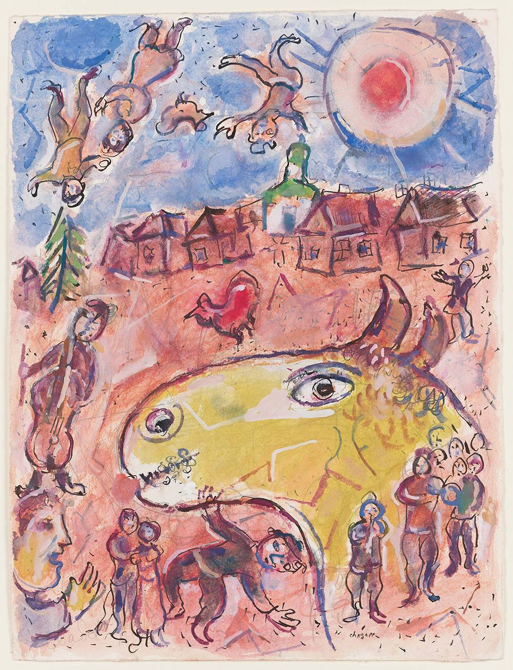 Marc Chagall (1887–1985), Żółty koziołek na wsi (wersja do Les Poemes), Muzeum Narodowe w Warszawie
fot. Igor Oleś / Muzeum Narodowe w Warszawie