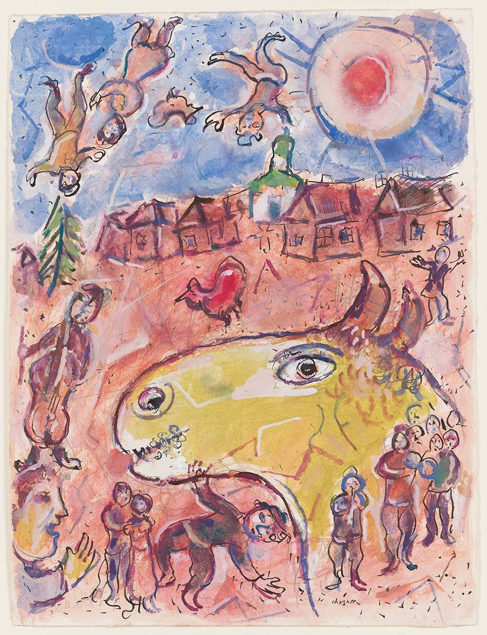 Marc Chagall (1887–1985), Żółty koziołek na wsi (wersja do Les Poemes), Muzeum Narodowe w Warszawie
fot. Igor Oleś / Muzeum Narodowe w Warszawie