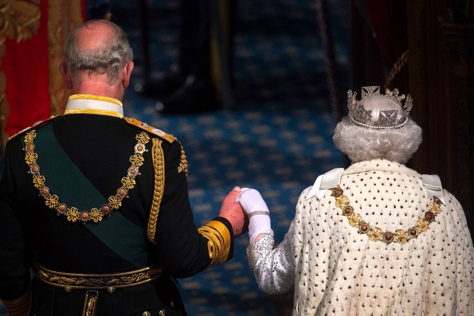 Królowa Elżbieta II i książę Karol w 2019 roku (Fot. Getty Images)