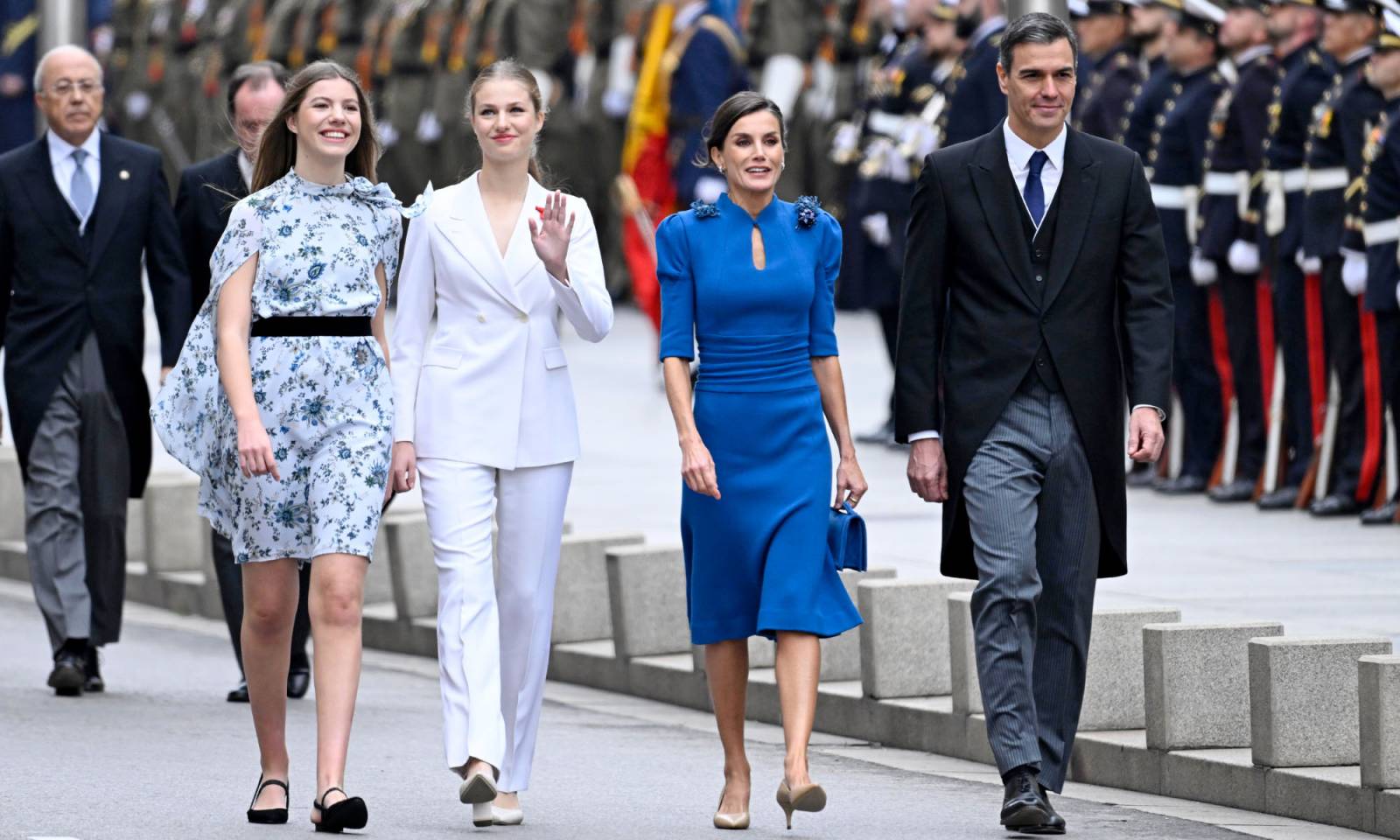 Księżniczki Zofia, Eleonora, królowa Letycja i król Filip VI (Fot. Getty Images)