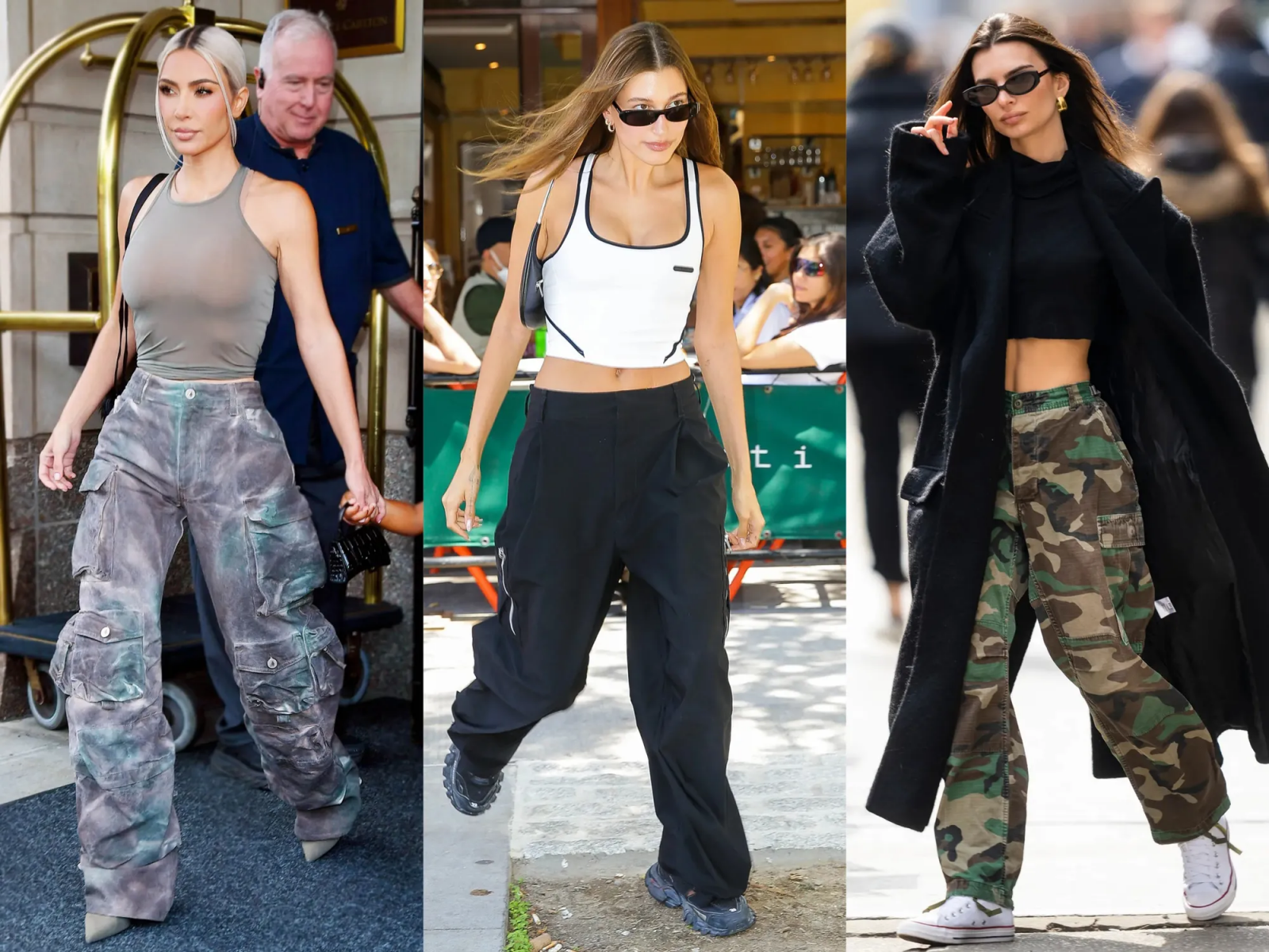 Kim Kardashian, Hailey Bieber, Emily Ratajkowski /(Fot. Getty Images)