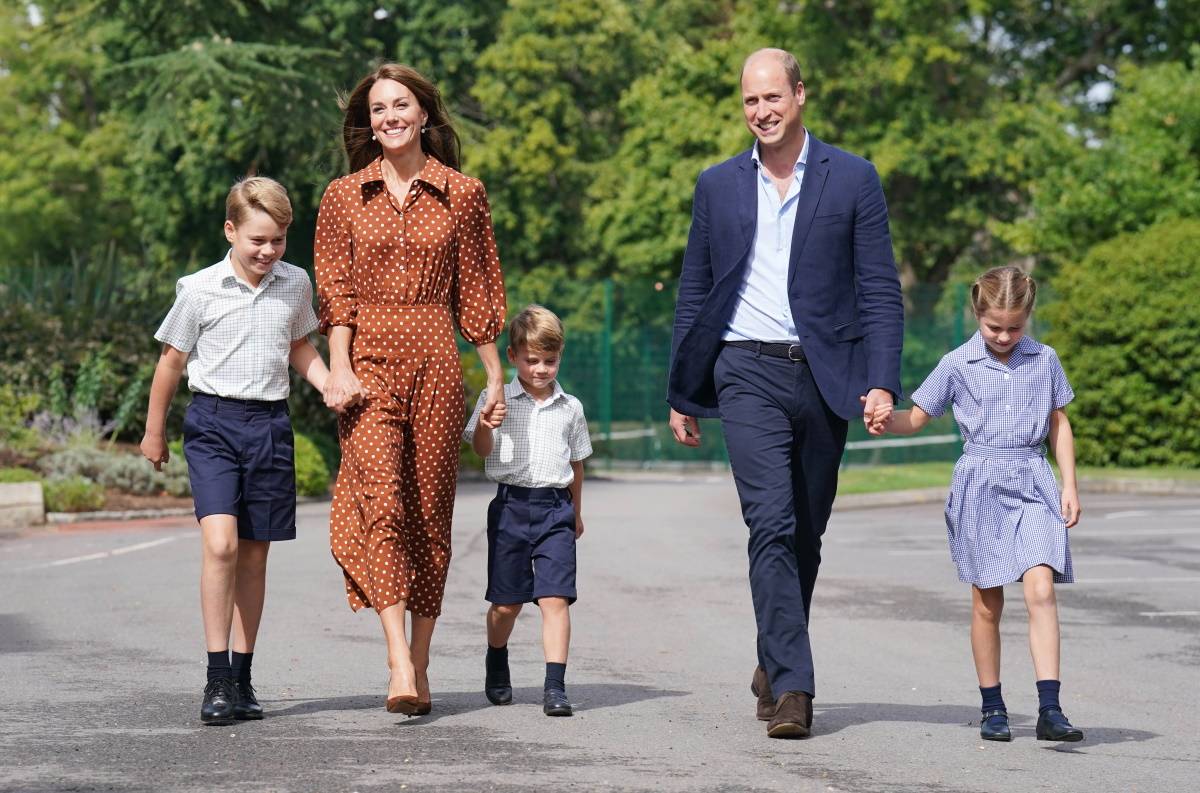 Księżna i książę Walii z dziećmi (Fot. Getty Images)