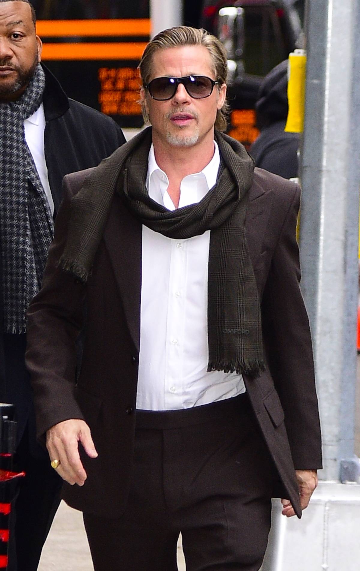 Brad Pitt w Nowym Jorku (Fot. Getty Images)