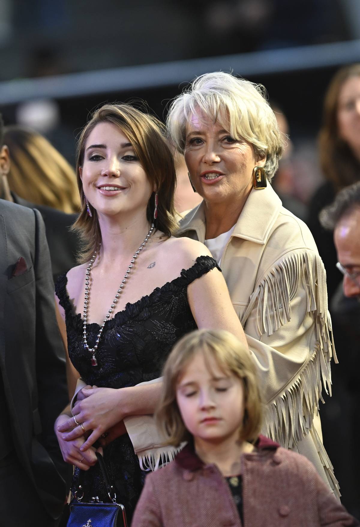 Emma Thompson z córką na premierze filmu „Matylda: Musical” w Londynie (Fot. Getty Images)