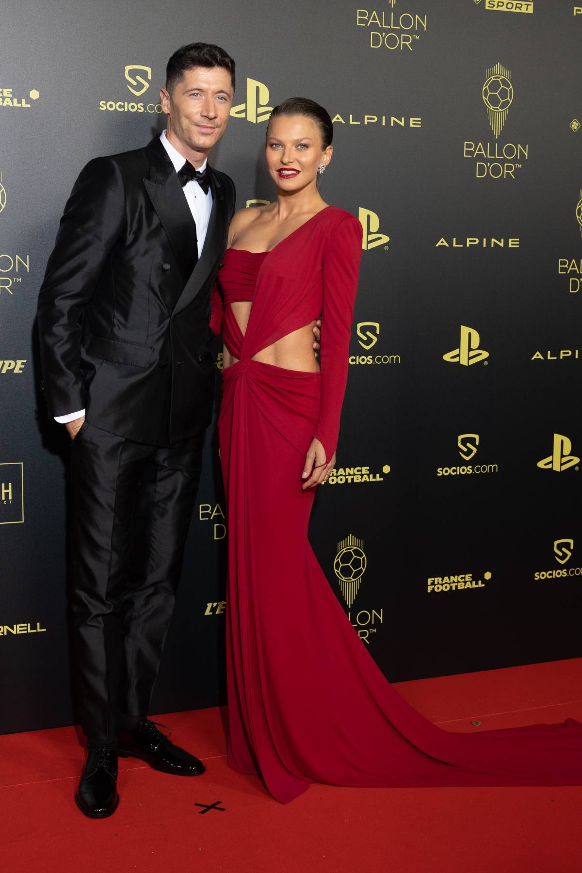 Anna i Robert Lewandowski na na gali Złotej Piłki (Fot. Getty Images)