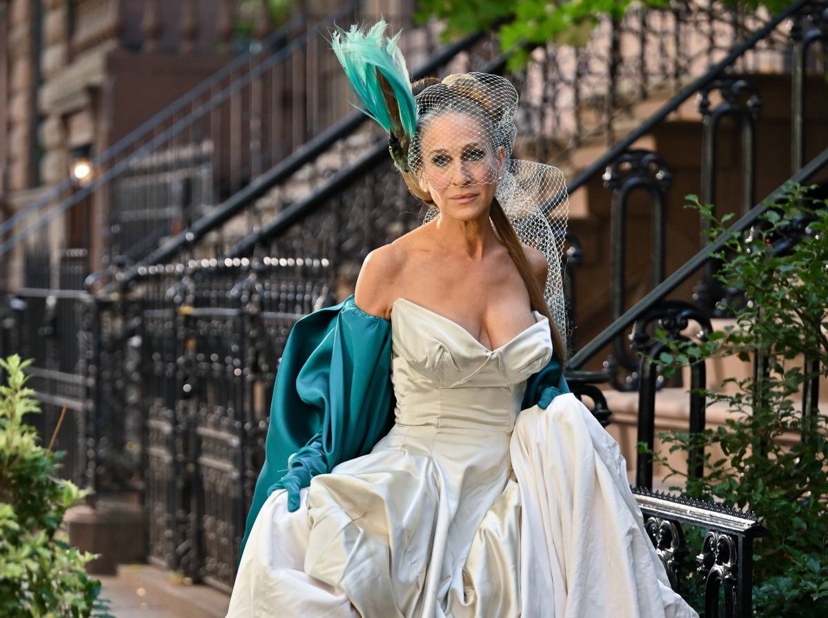 Sarah Jessica Parker na planie „I tak po prostu…” (Fot. Getty Images)