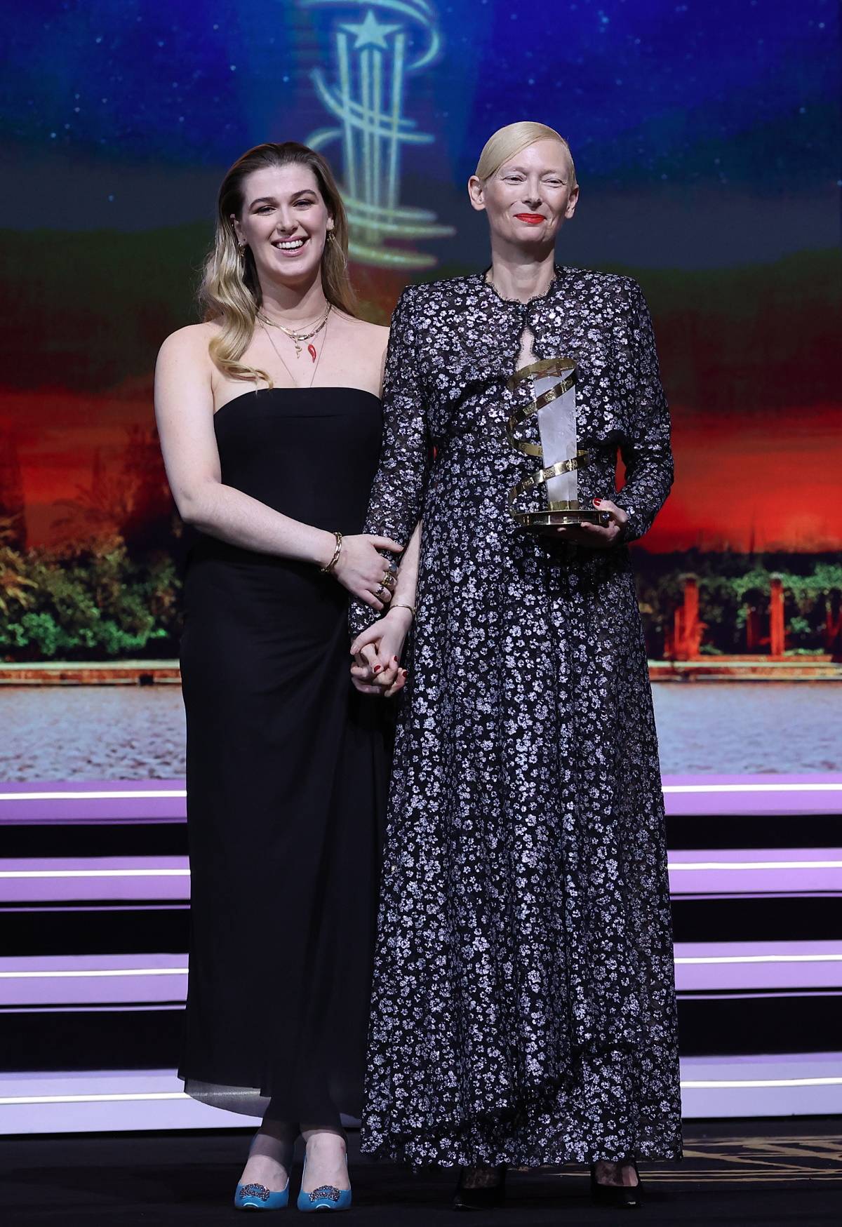 Honor Swinton Byrne i Tilda Swinton na Międzynarodowym Festiwalu Filmowym w Marrakeszu (Fot. Getty Images)