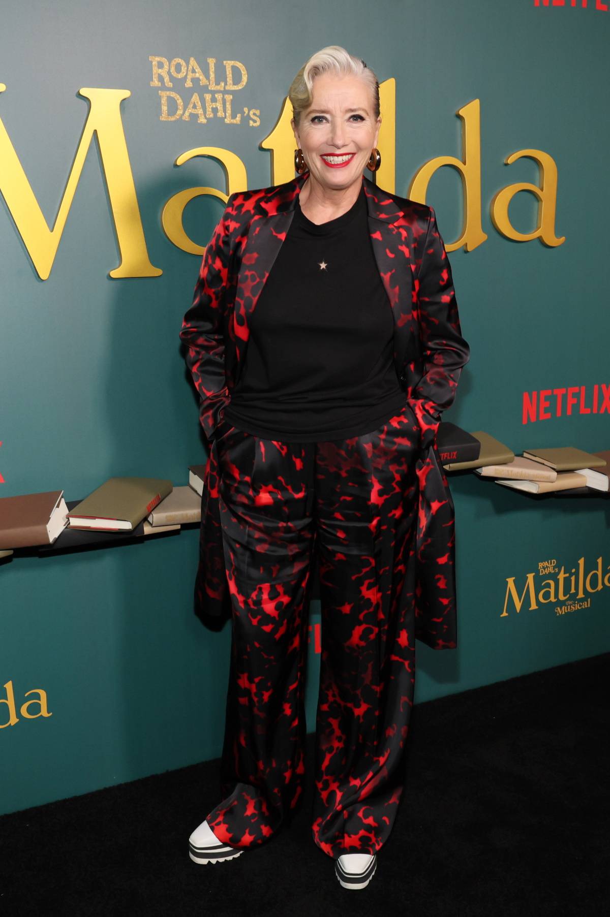 Emma Thompson na premierze filmu „Matylda: Musical” (Fot. Getty Images)