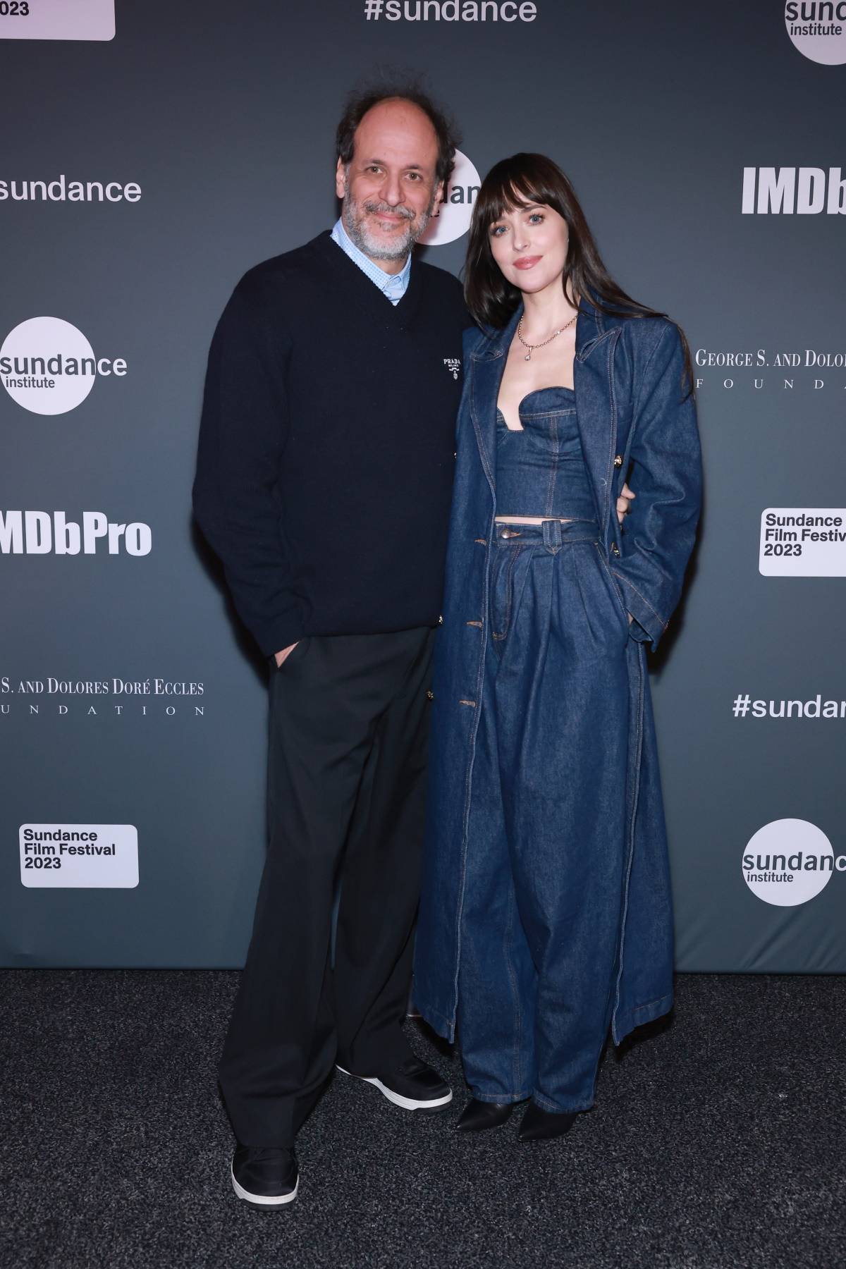 Luca Guadagnino i Dakota Johnson (Fot. Getty Images)