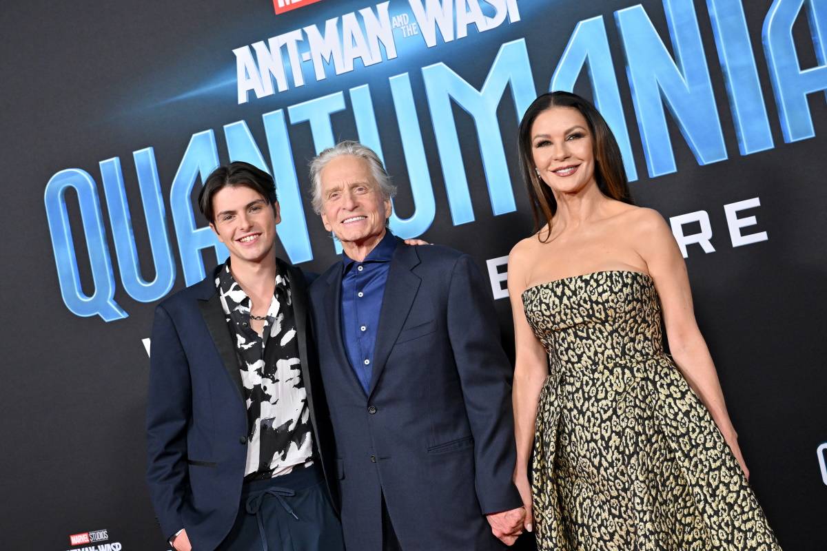 Dylan Michael Douglas, Michael Douglas i Catherine Zeta-Jones (Fot. Getty Images)