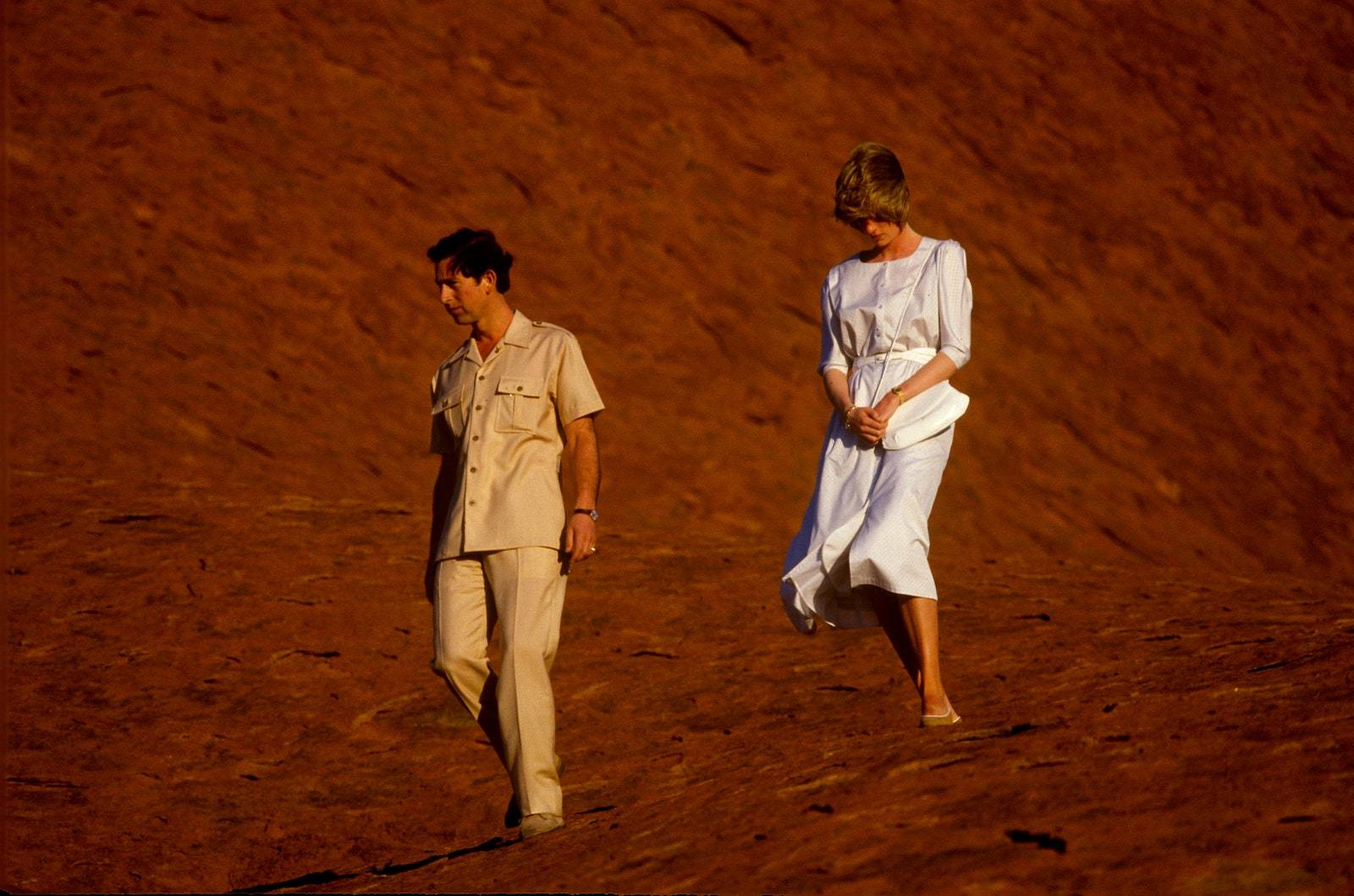 Diana i Karol w Uluru