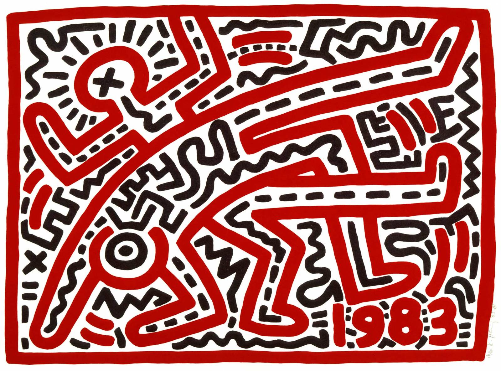„Bez tytułu”, Keith Haring, 1983, ( Fot.Collection of the Keith Haring Foundation)