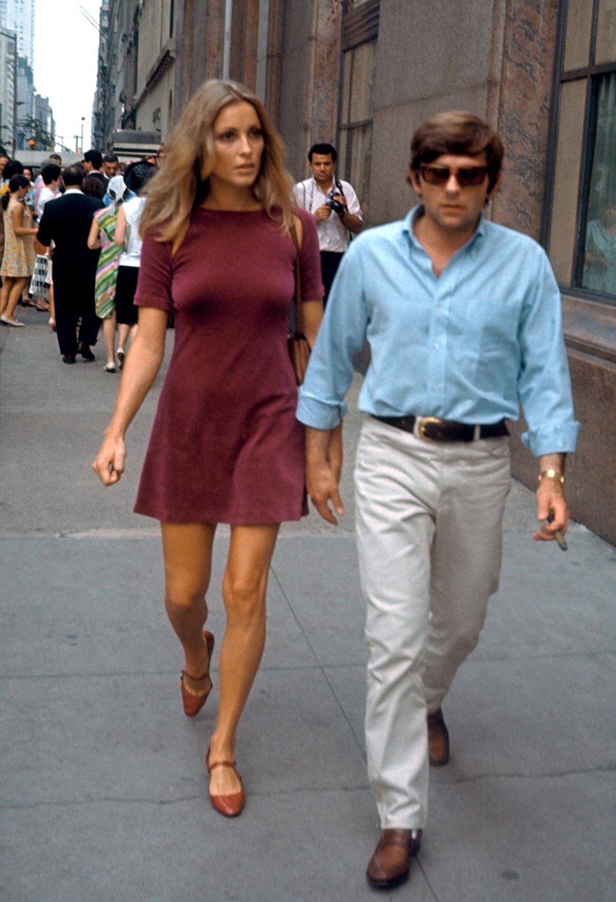 Sharon i Roman na planie filmu „Dziecko Rosemary”, sierpień 1967 (Fot. Santi Visalli/Getty Images)