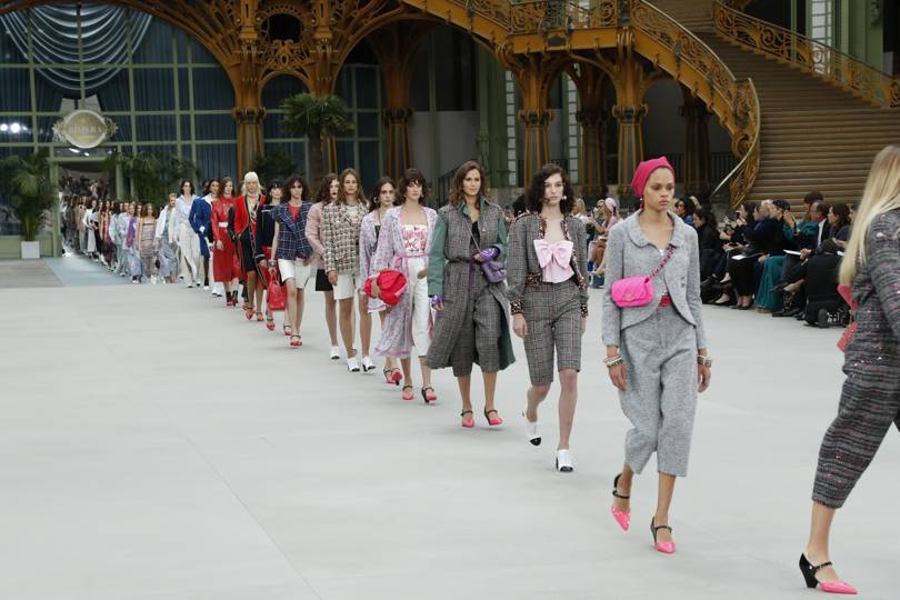 The finale of the Chanel Cruise 2020 show. Credit: OLIVIER SAILLENT