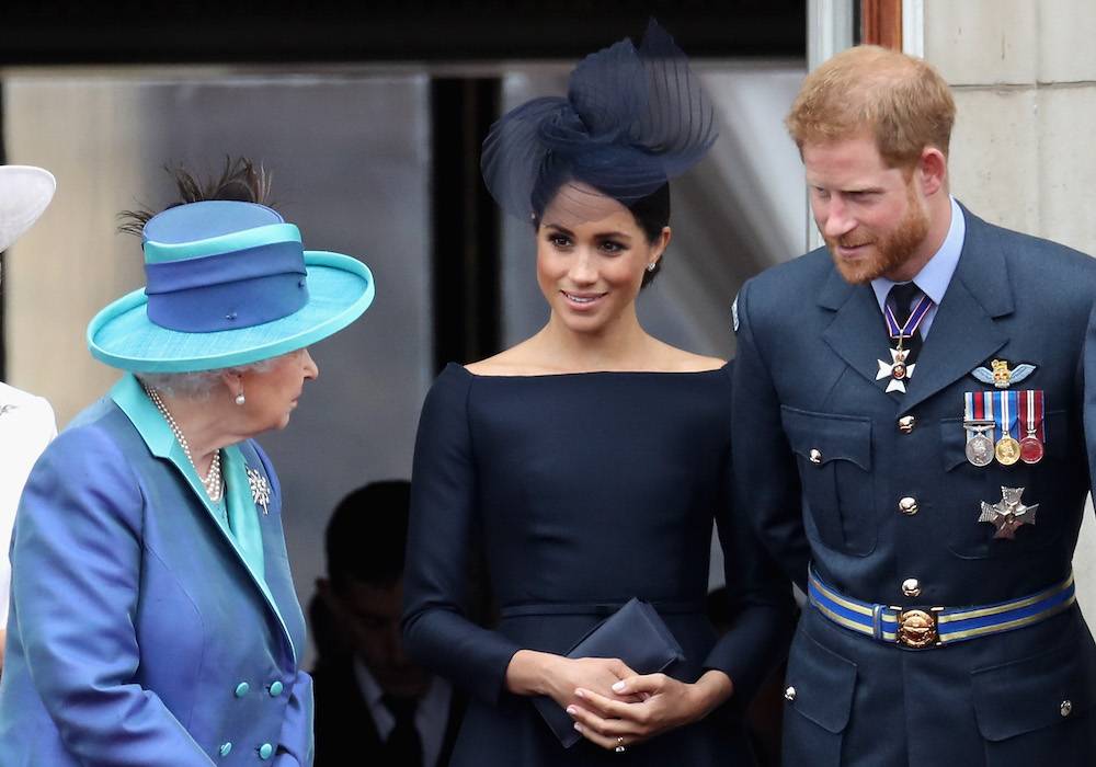 Królowa z Meghan i Harrym  (Fot. Getty Images)