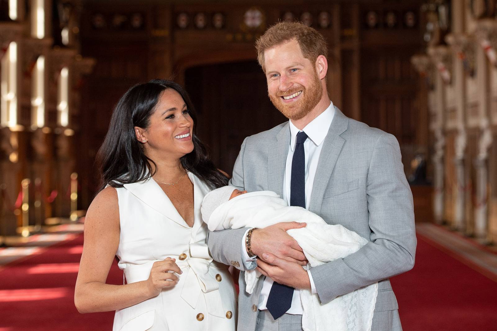 Książę i księżna Sussex z synem (Fot. Getty Images)