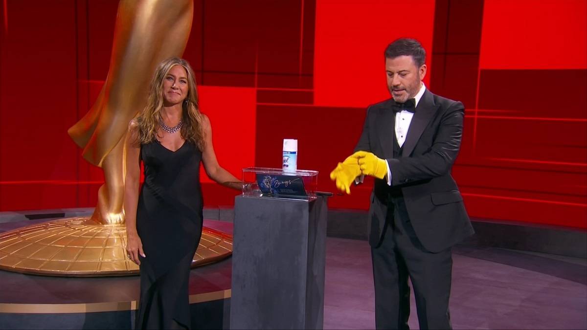 Jimmy Kimmel i Jennifer Aniston /(Fot. ABC, East News)