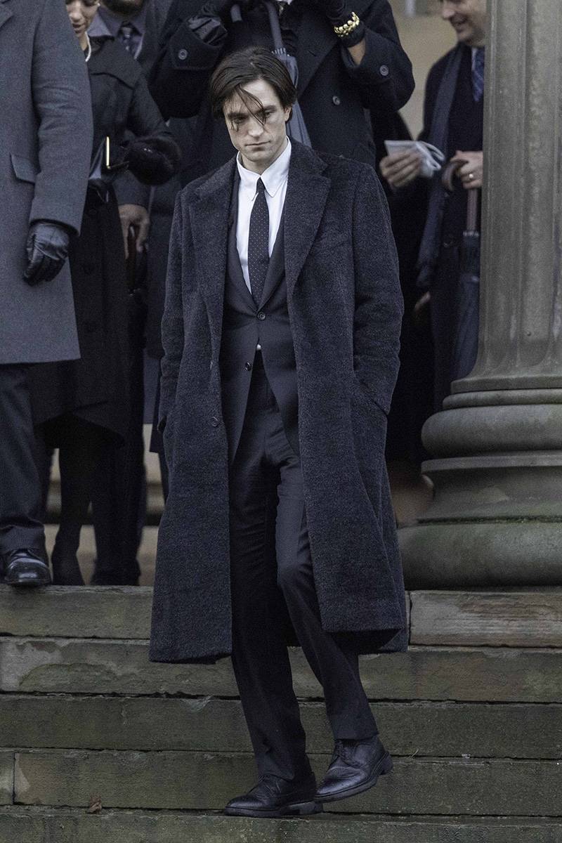 Robert Pattinson jako Bruce Wayne na planie filmu (Fot. SplashNews.com/East News)