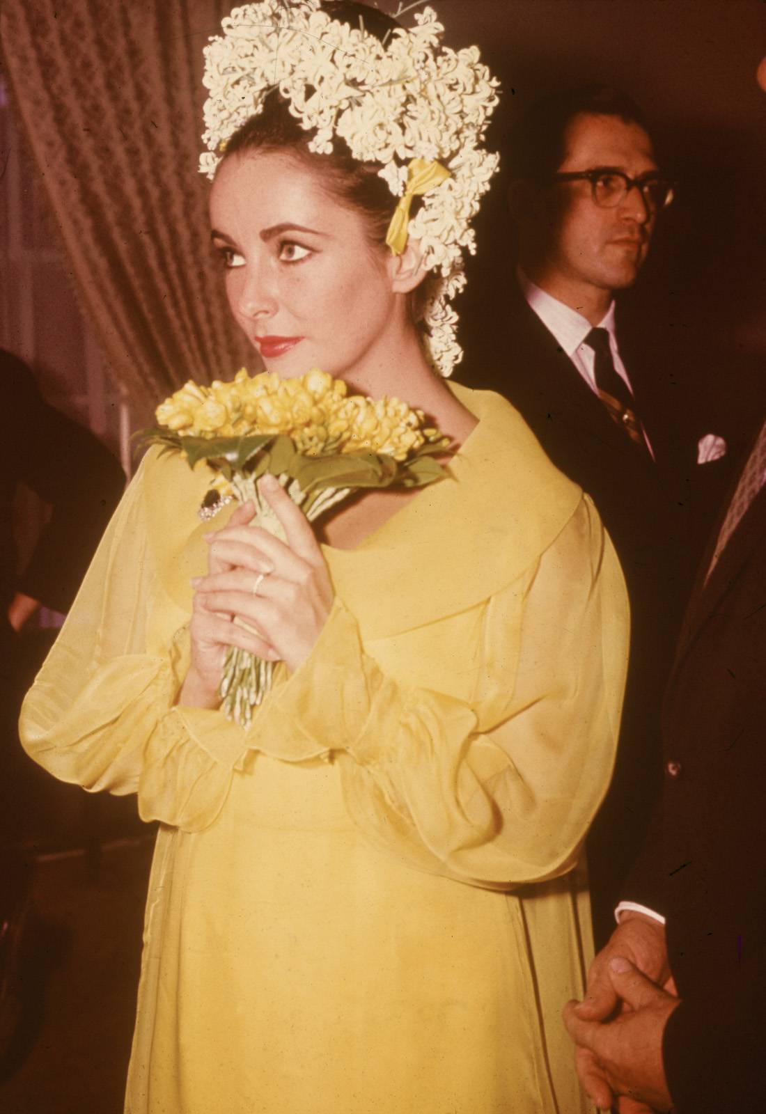 Elizabeth Taylor na ślubie (Fot. Getty Images)