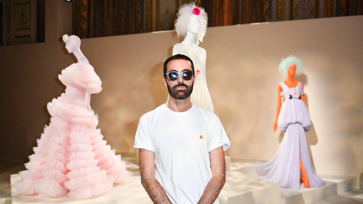 Giambattista Valli presented his latest Haute Couture collection on mannequins and live models, all the better to appreciate the intricate detailing and precision cuts of couture craftsmanship. Credit: GETTY IMAGES