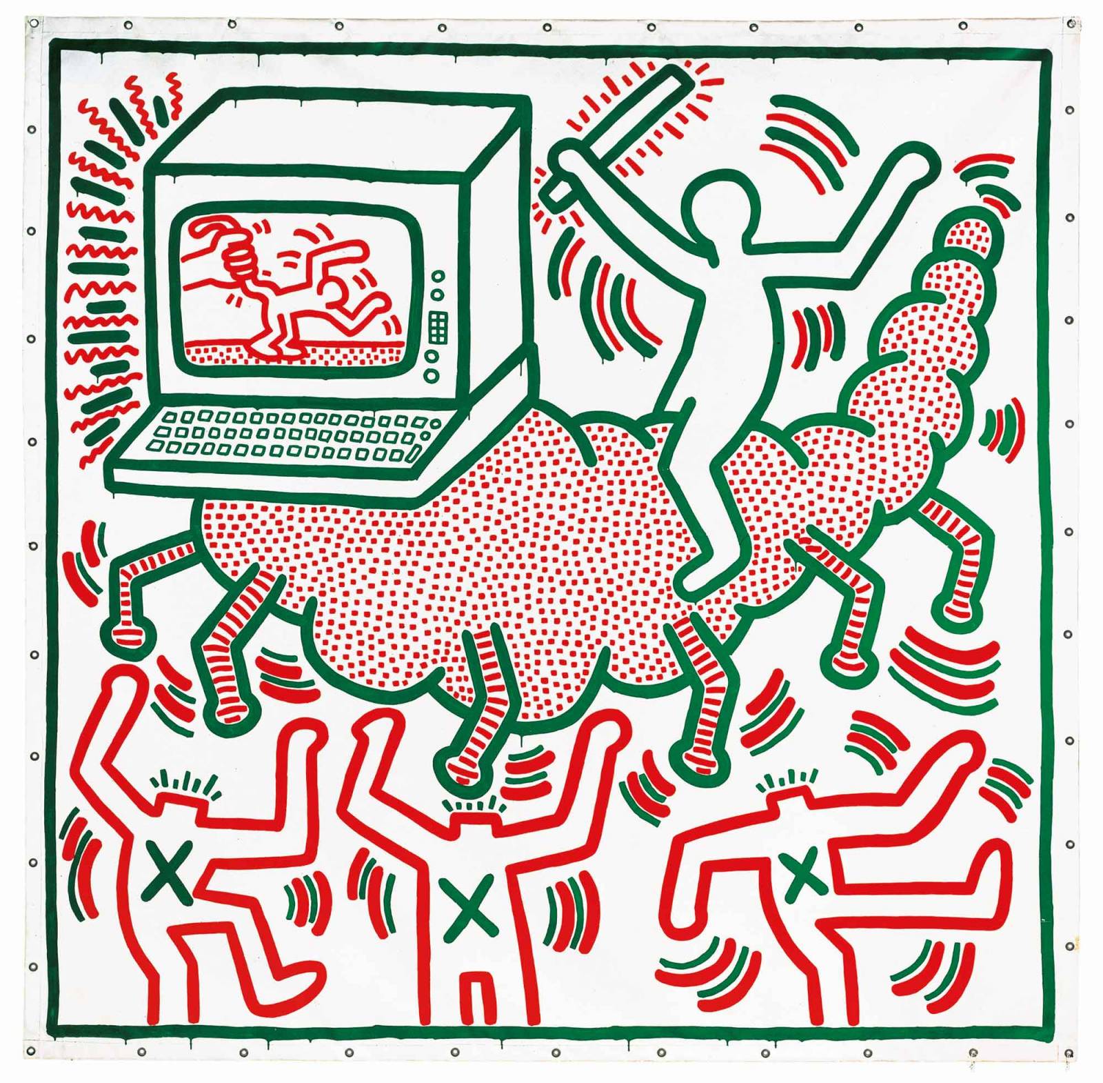 „Bez tytułu”, Keith Haring, 1983 (Fot. Collection of KAWS)