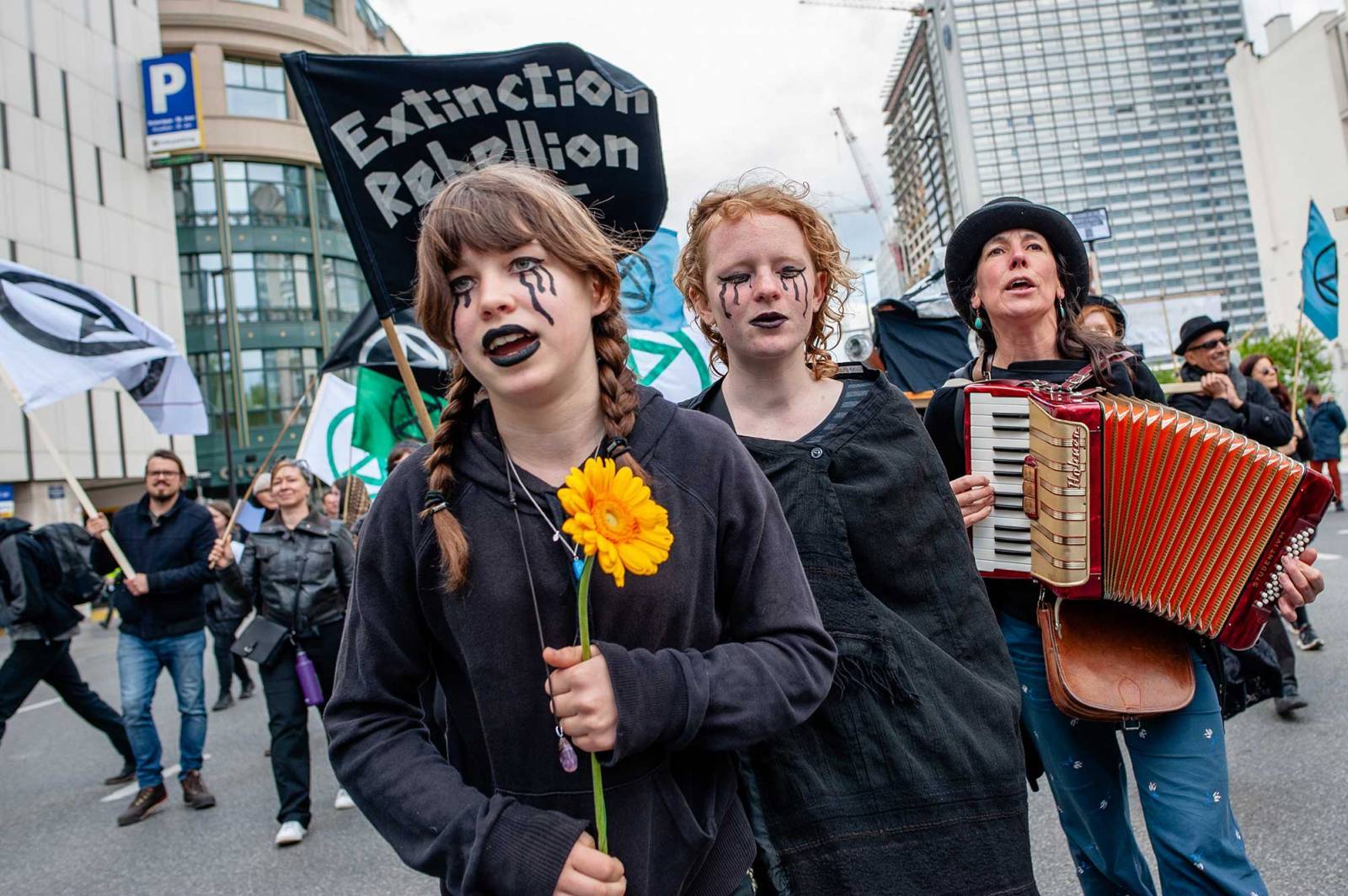 Protest w Brukseli, maj 2019 (Fot. Getty Images)