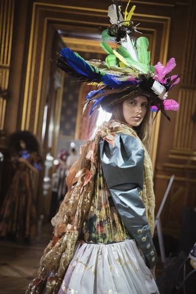 Folkloric influences at Andreas Kronthaler for Vivienne Westwood Autumn/Winter 2020
© Francois Durand / Getty
