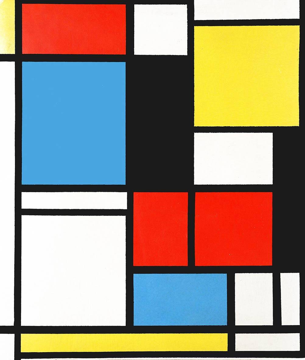 Piet Mondrian „Kompozycja nr III z czerwonym, niebieskim, żółtym i czarnym”, 1921 (Fot. 12/Universal Images Group via Getty Images)